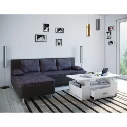 Couchtisch Junata weiß/schwarz^VCM Outlet