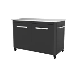 COZZE Aussentisch mit 2 Türen Mülleimer und 4 Rädern