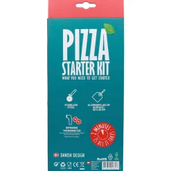 Pizza Starter Set 3-teilig Spaten Thermometer und Pizzaschneider^COZZE Outlet