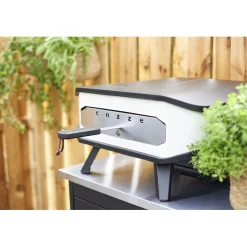 Pizzaofen Elektro 230V mit Tür und Pizzastein 2200 W*COZZE Sale
