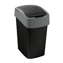 Abfallbehälter Flip Bin 10 L schwarz/hellgrau^Curver New