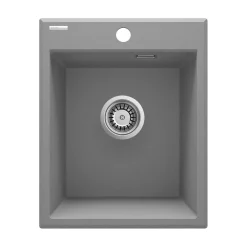 deante 1 Becken Granitspüle ERIDAN ohne Abtropffläche grau metallic