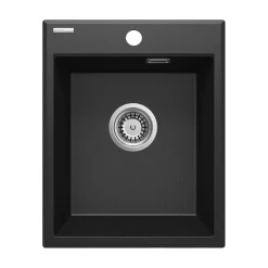 1 Becken Granitspüle ERIDAN ohne Abtropffläch graphit metallic*deante Discount