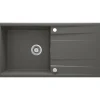 1 Becken Granitspüle ERIDAN mit Abtropffläch anthrazit metallic^deante