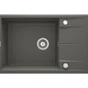 1 Becken Granitspüle ERIDAN mit Abtropffläch anthrazit metallic*deante Hot