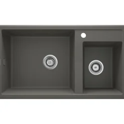 deante 1,5 Becken Granitspüle ERIDAN ohne Abtropffläch anthrazit metallic