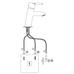 Niederdruck Waschtischarmatur chrom^deante Outlet