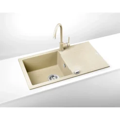 Granit-Einbauspüle Evora sand 78 x 44 cm*deante Best