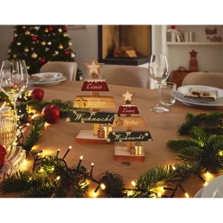 Dekobaum mit Schrift zum Stellen mehrfarbig 17 x 6 x 26 cm^