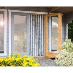 Deko-Vorhang Flauschi silber-weiß^ Hot