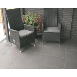 Terrassenplatte No.1 Diamant 80 x 40 cm Schwarz-Basalt^Diephaus Outlet