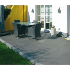 Terrassenplatte No.1 Diamant 40 x 40 x 4 cm Schwarz-basalt^Diephaus Hot