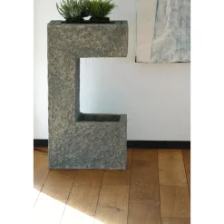 Design-Gartenbrunnen mit Pflanzkasten 20,5 x 70 x 39 cm grau^dobar Hot