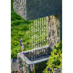 Design-Gartenbrunnen mit Pflanzkasten 20,5 x 70 x 39 cm grau^dobar Hot