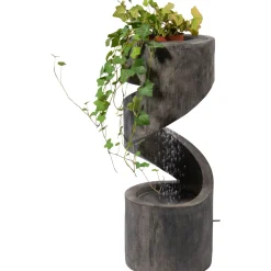 Design-Gartenbrunnen mit LEDs Durchmesser 31,5 x 79,5 cm grau^dobar Clearance