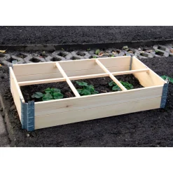 Frühbeet mit Pflanzkasten beige 100 x 50 x 50,2 cm*dobar New