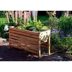 dobar Großes Hochbeet 100 x 60 x 45 cm natur