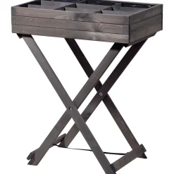 Hochbeet faltbar 58 x 38 x 75 cm grau^dobar New