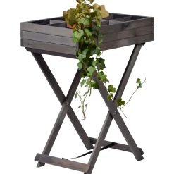 Hochbeet faltbar 58 x 38 x 75 cm grau^dobar New