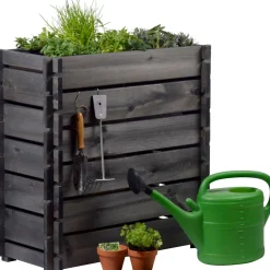 Hochbeet mit Stecksystem 79 x 79 x 37 cm grau*dobar Hot