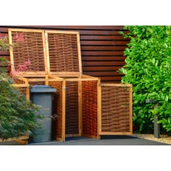 Holz-Mülltonnenbox 125 x 80 x 115 cm braun*dobar Hot