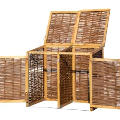 Holz-Mülltonnenbox 125 x 80 x 115 cm braun*dobar Hot