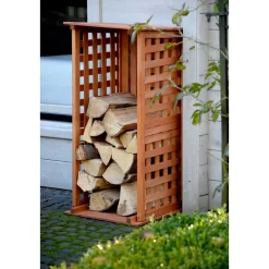 dobar Kaminholzregal braun 39 x 85 x 39 cm