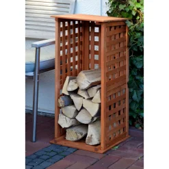 dobar Kaminholzregal braun 39 x 85 x 39 cm