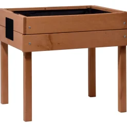 dobar Kinderhochbeet mit Kreidetafel 50 x 45 x 40 cm braun