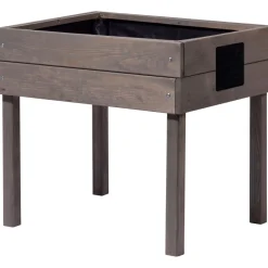 dobar Kinderhochbeet mit Kreidetafel 50 x 45 x 40 cm grau