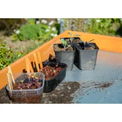 dobar Pflanztisch klappbar 85 x 89 x 44 cm braun