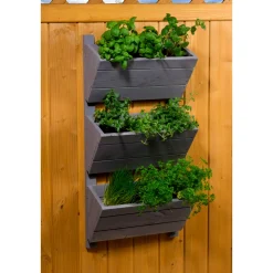 dobar Wandbeet 3-stufig 38 x 79 x 17,5 cm grau