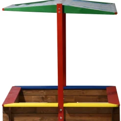 XL-Sandkasten mit Dach 120 x 120 x 125 cm mehrfarbig^dobar Outlet
