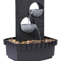 dobar Zimmerbrunnen 20,5 x 26 x 16,5 cm grau-schwarz