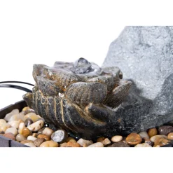 Zimmerbrunnen mit Buddha 20,5 x 27 x 16,5 cm grau-schwarz^dobar Outlet