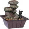 Zimmerbrunnen mit Frosch 20 x 21,5 x 20 cm grau-schwarz*dobar Best