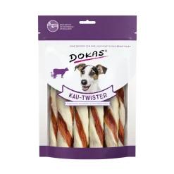 Dokas Snack Kau-Twister Rinderhaut Ente 200g