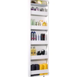 Drehschrank Ordnung mit Spiegelfront 50 x 195 x 18 cm weiß^ Outlet