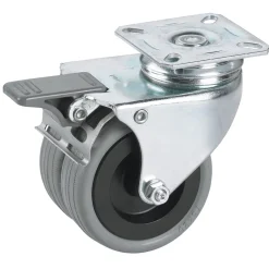 Dörner + Helmer TPE-Doppelrolle mit Totalfeststeller extrem belastbar 75 x 25 mm