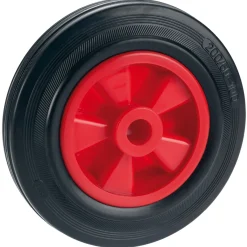 Dörner + Helmer Transportgeräterollen-Rad mit Vollgummireifen Kunststofffelge und Gleitlager 160 x 40 mm