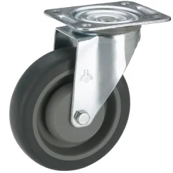 Dörner + Helmer Transportgeräte-Lenkrolle mit TPE-Lauffläche und Fadenschutz 100 x 32 mm