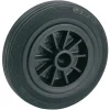 Dörner + Helmer Transportgeräterollen-Rad mit Vollgummireifen Kunststofffelge und Gleitlager 100 x 30 mm
