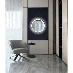 Design LED Lichtspiegel Black Veran LED Dm 55 cm*DSK New