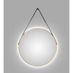 DSK Design LED Lichtspiegel Silver Barbier Gold Dm 80 cm