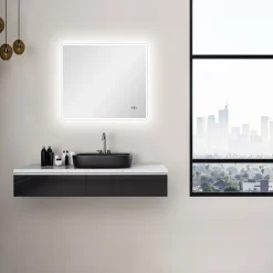 DSK Design LED Lichtspiegel Silver Sintra 80 x 70 cm