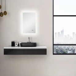 DSK Design LED Lichtspiegel Silver Sintra 45 x 70 cm