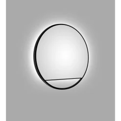 Design LED Lichtspiegel Silver Cosmos Black Dm 80 cm*DSK Best