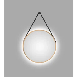 DSK Design LED Lichtspiegel Silver Barbier Gold Dm 50 cm