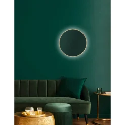 DSK Design LED Lichtspiegel Silver Barbier Gold Dm 50 cm