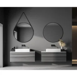 DSK Design Spiegel Silver Coiffeur Black Dm 80 cm